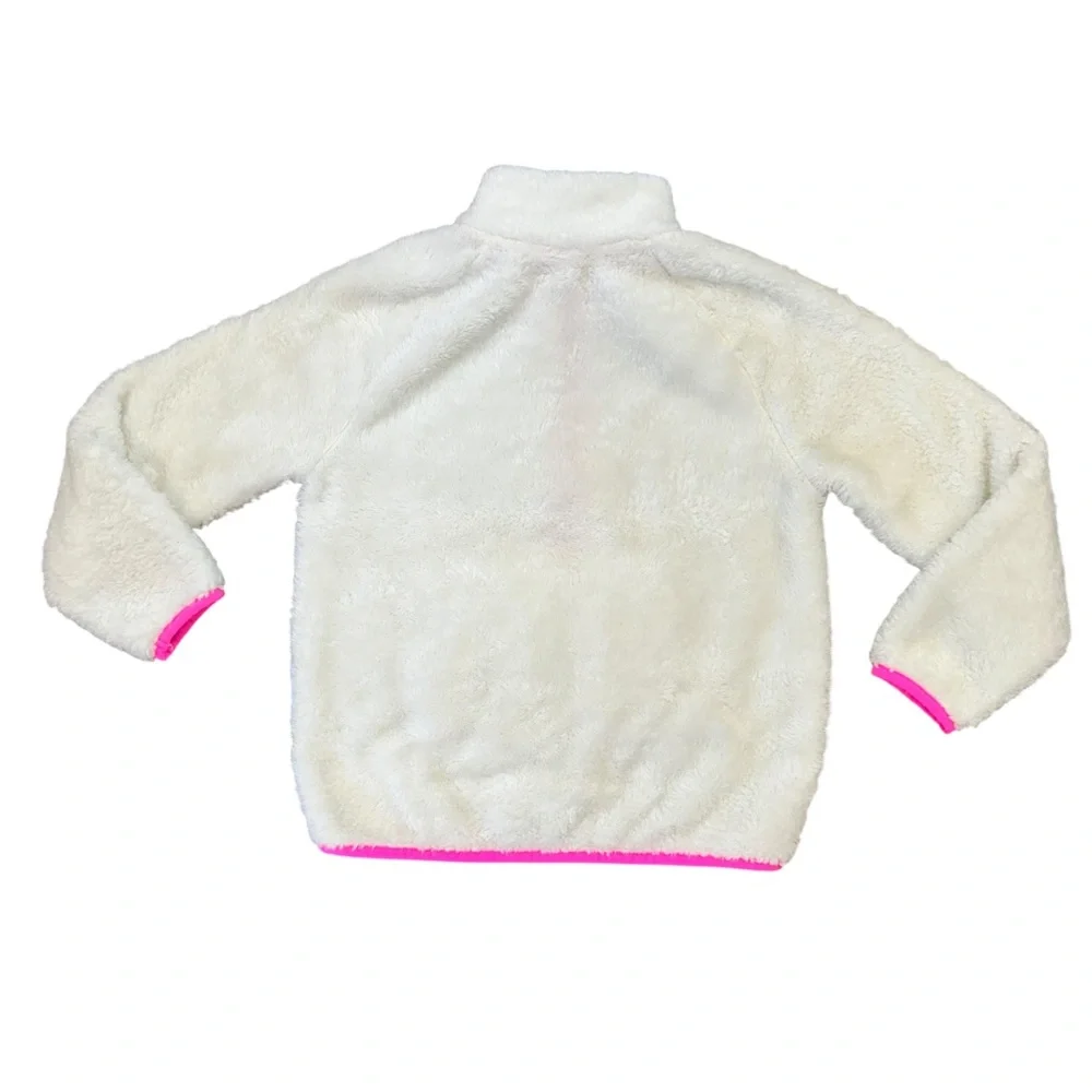 EUC Lilly Pulitzer Girls Large 8/10‎ Little Skipper Sherpa Popover coconut